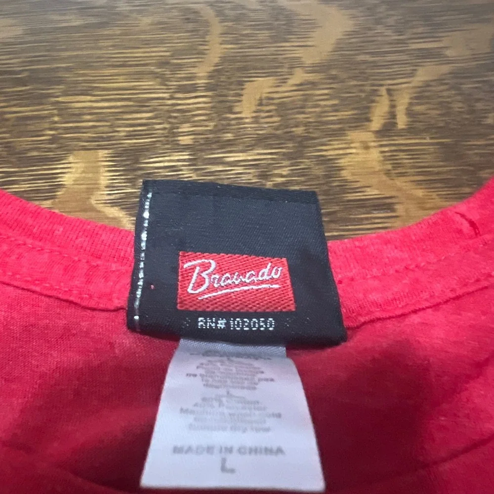 Harley-Davidson Graphic T-Shirt Womens Large Red Rhinestone 30th Anniversary OH